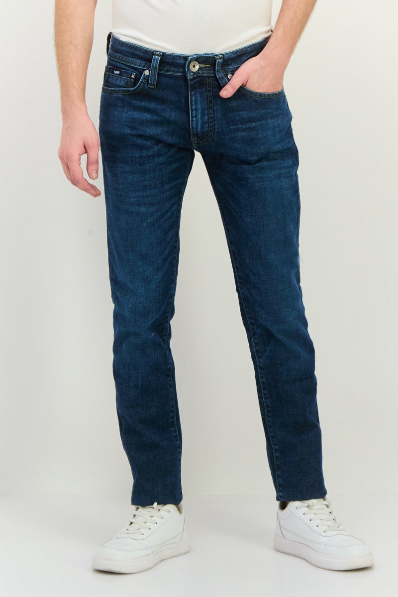 GAS Men Skinny Fit Washed Stretchable Denim Jeans, Blue - Image 1