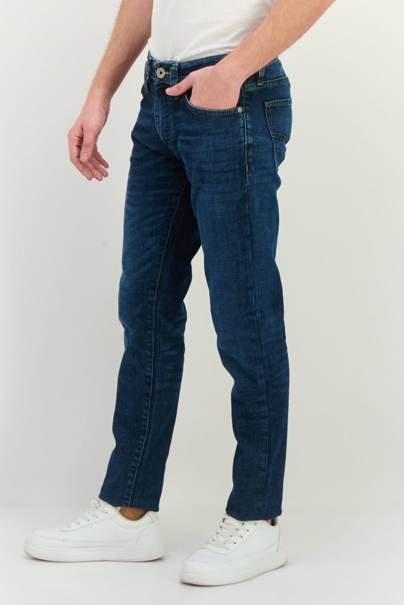 GAS Men Skinny Fit Washed Stretchable Denim Jeans, Blue - Image 2