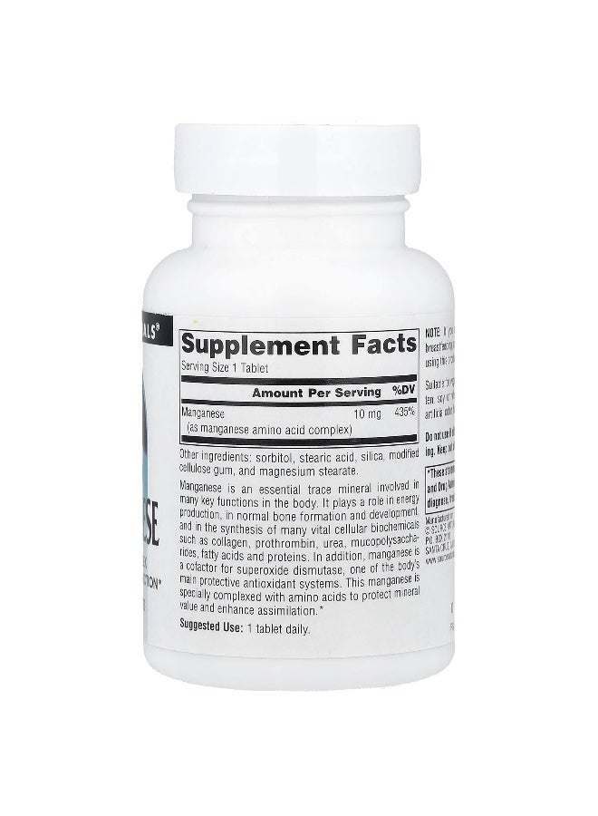 Source Naturals Source Naturals, Manganese, 10 mg, 250 Tablets  - Image 2