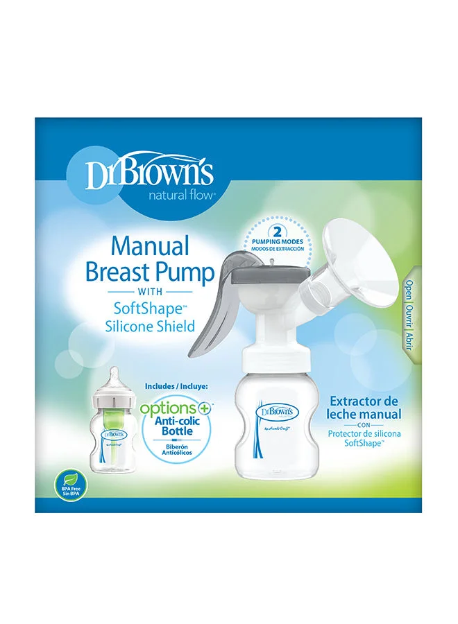 Dr. Brown’s Manual Breast Pump With Soft Shape Silicone Shield