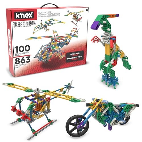 K'NEX KNEX  100 Model Building Set  863 Pieces STEM Building Kid Construction Set Ages 7 - Image 1