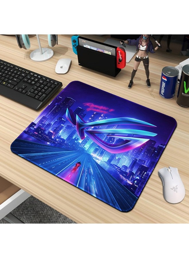 ROG Special Game Super Mouse Pad 4mm Thick Lock Edge Cloth Office Large Wholesale-Color:350x 300x 4mm Edging-Pattern:ROG 【10-20】  - Image 1