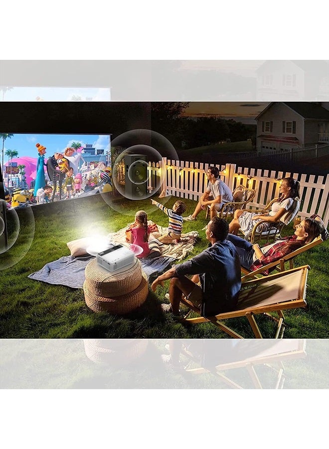 Mini Projector 7500 Lumens, 1080P Full HD Supported Mini Projector, Portable Home Movie Theater Projector Compatible with TV Stick Smartphone & Tablet PC HDMI USB AV TF
