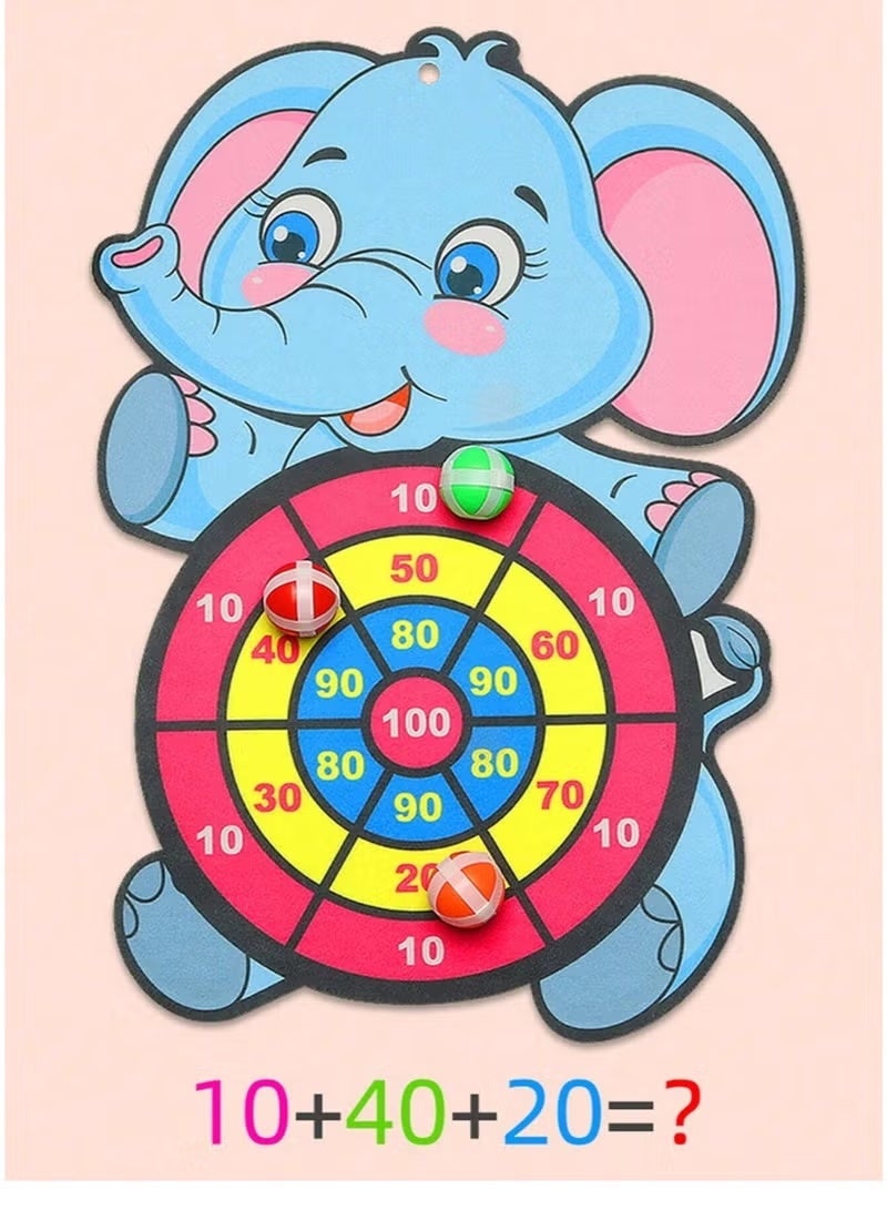 VarioNest Elephant Dart Board Sticky Ball Toss Game for Kids – Indoor Outdoor Throwing Target Game with 3 Balls, Fun Active Play Party Toy for Boys Girls Age 3 4 5 6+ - Image 2