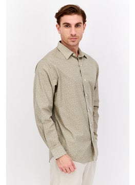 Van Heusen Men Regular Fit Floral Print Long Sleeve Dress Shirt, Sage Green  - Image 2