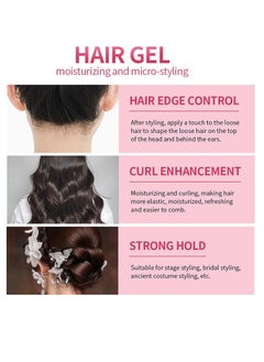 lakerain Hair Gel for Curly Hair, Extreme Hold Hair Gel, Styling Gel for Thick, Curly Hair, Travel Size, Strawberry-Flavored Braid Gel  - Image 2