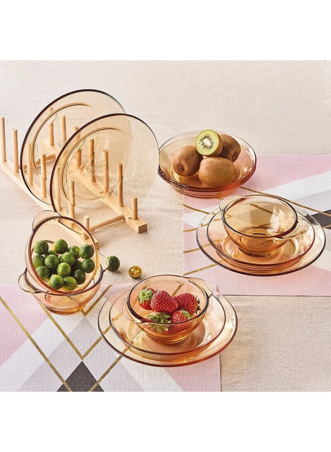 Visions Corning Dinnerware Set, Pyrex Heat-resistant Glass Set, 8-piece Set, 8-ov - Image 4