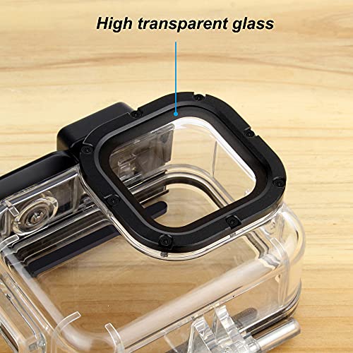 GEPULY Waterproof Case for GoPro Hero 9 10 11 12 13 Black - with 2 Cold Shoe Adapters 60M Underwater Protective Dive Housing Shell Accessories Built-in Cold Shoe Slots Go Pro Accessory - Image 5