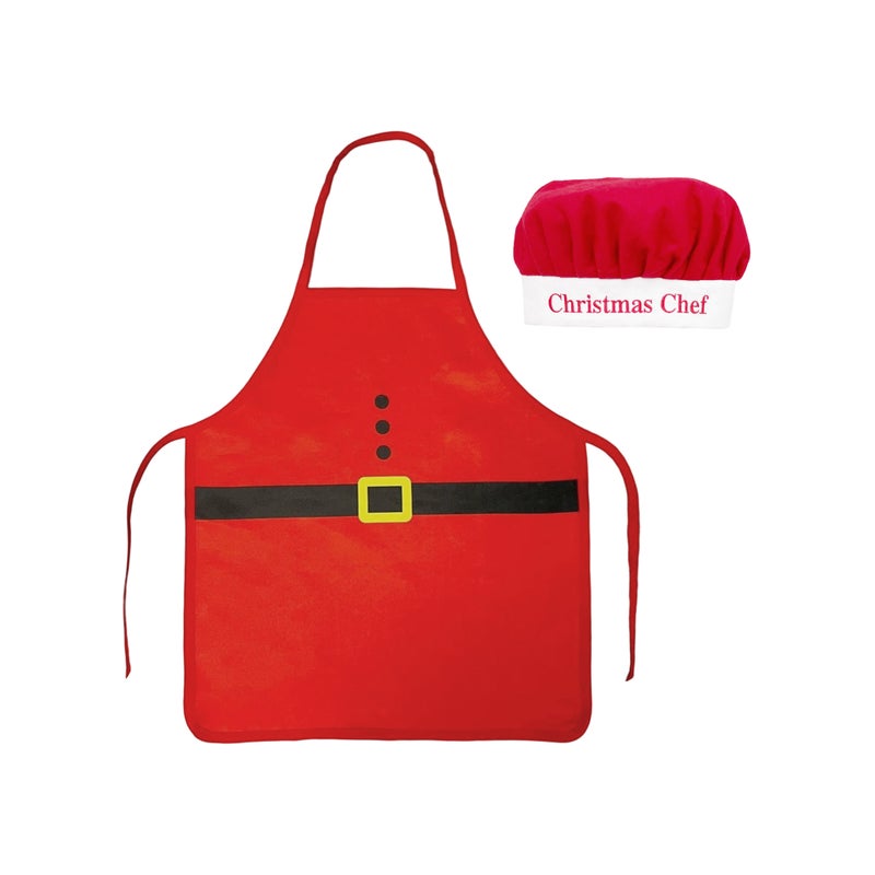 CHRISTMAS MAGIC Santa Chef Apron Set Child Size 33x45cm - Image 1