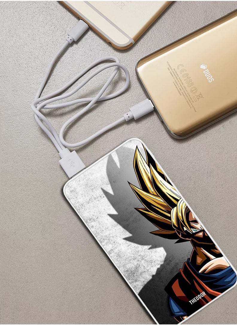 Theodor - 10,000 mAh Super Fast Charging Ultra Compact Power Bank with Quick Charge & Power Delivery, Portable Charger For iPhone and Android Dragon Ball Z - Image 1