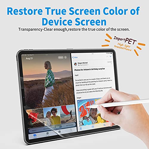Xiron 2 PACK Paper Screen Protector for iPad Air 5th/4th Generation, iPad Pro 11 inch (2022/2021/2020/2018), Matte PET Film for iPad Air 5/4(10.9"), Write and Draw Like on Paper, Anti-Glare Screen Protector - Image 5