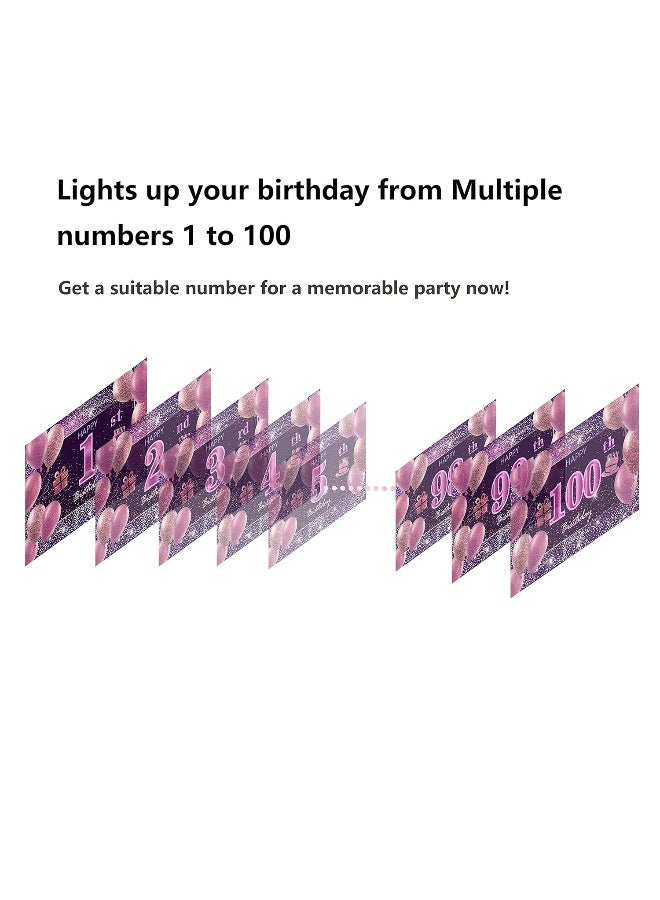 IMISI 90th Birthday Decorations for Girls IMISI Happy Birthday Banner Pink Decorations for A Party Birthday Backdrop for Women - Image 5