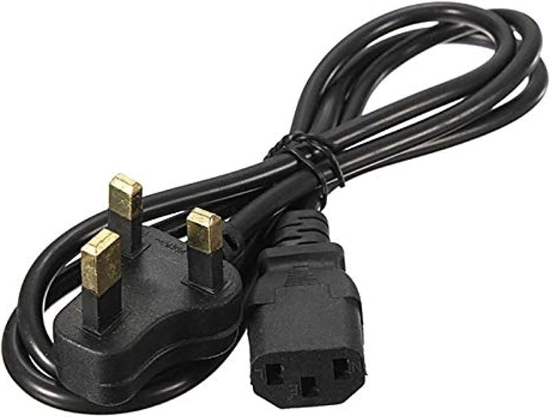 S-TEK 1.5M MAINS POWER CABLE - PC MONITOR KETTLE LCD TV LEAD - 3 PIN - 1.5 METER - Image 1