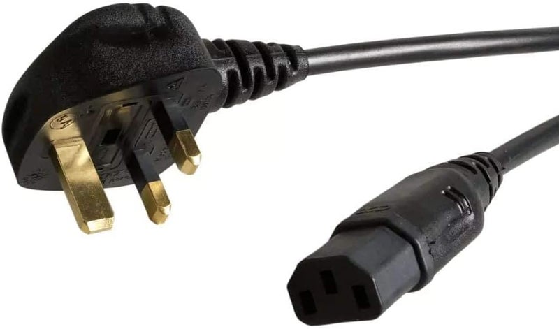 S-TEK 1.5M MAINS POWER CABLE - PC MONITOR KETTLE LCD TV LEAD - 3 PIN - 1.5 METER - Image 2