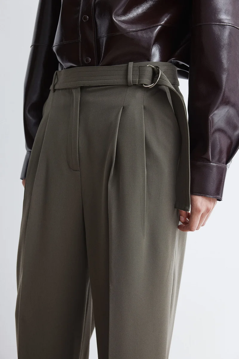 H&M Wide Belted Trousers