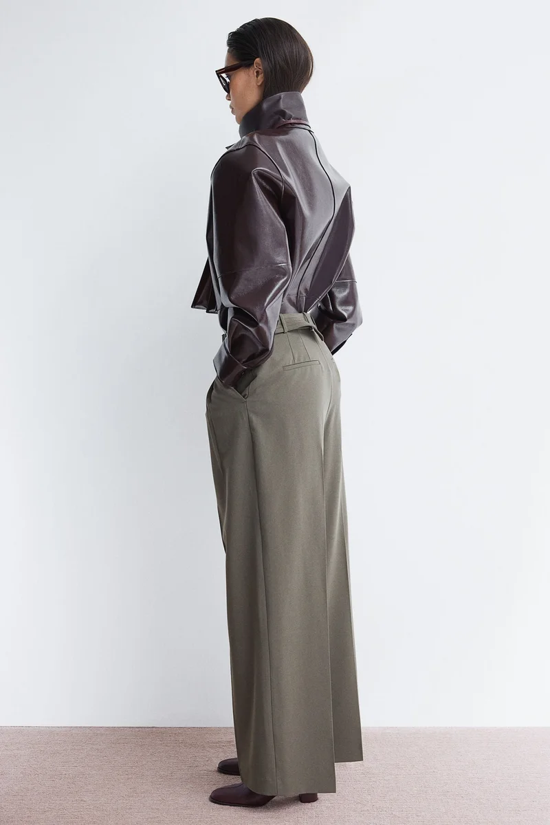 H&M Wide Belted Trousers