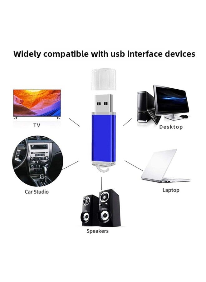 Metal U Disk 128g Small White Hat 64 /32/16/8/4G Tender Car Audio TV Custom USB Wide-Capacity:32GB-Interface:Blue  - Image 3