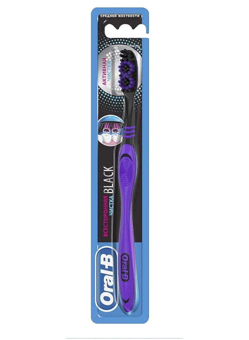 Oral-B Toothbrush, All-Round Clean Black, Medium Bristles