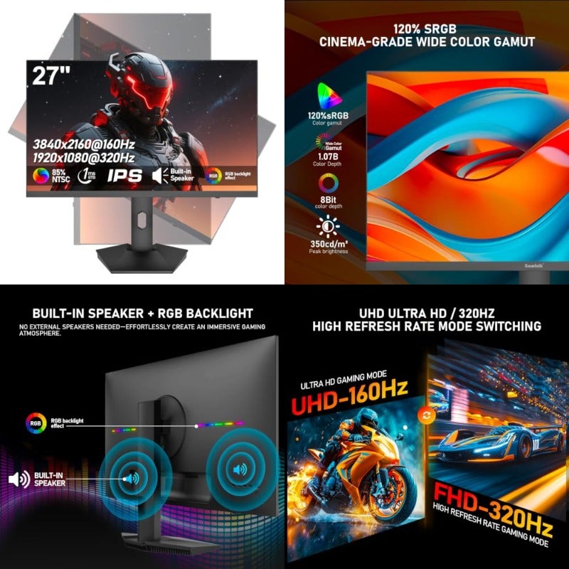 جينيريك شاشة ألعاب IPS من جينيريك 27 بوصة