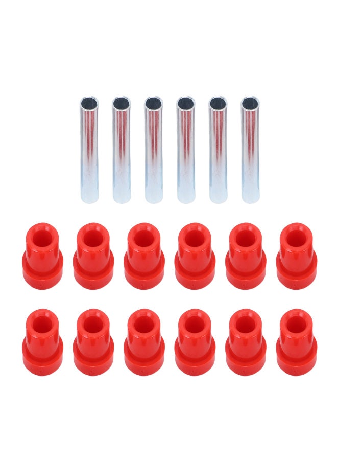 Spring Bushing Kit 70291G01 Metal Polyurethane Golf Cart Leaf Spring Shackle Bushing Sleeves Replacement for Club Car DS 1981 Onwards Red - Image 3