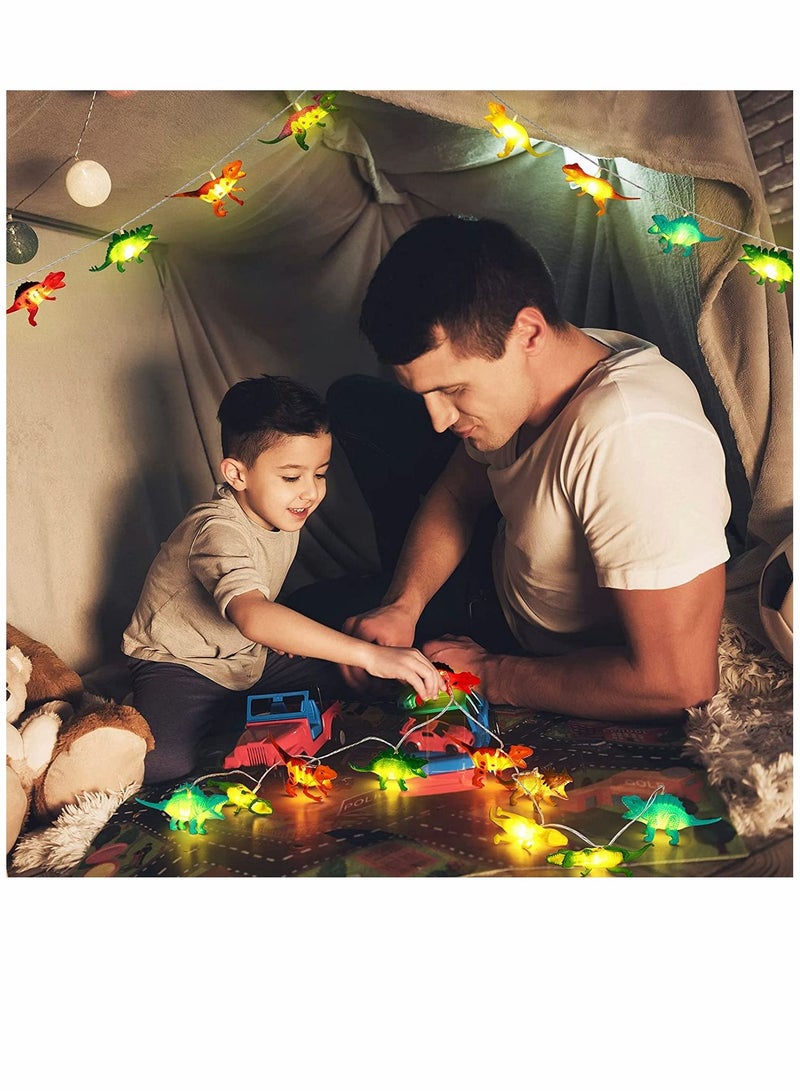 سيوسي 20 LED ديناصور سلسلة أضواء 9.8 قدم ديناصور ديكور غرفة للأولاد مصباح ديناصور لوازم حفلات الكريسماس ديناصور تعمل بالبطارية للخيمة حديقة الفناء ديكور شجرة عطلة - Image 2