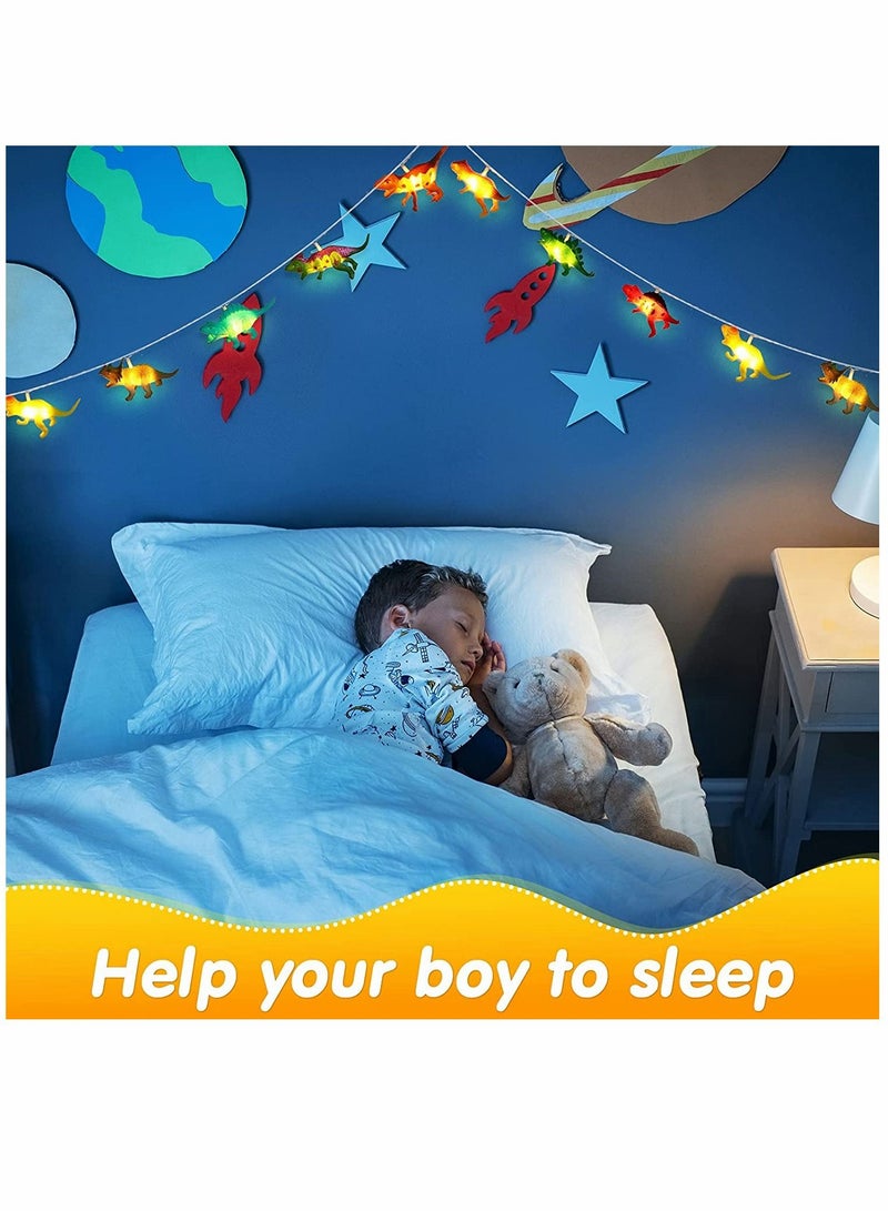 سيوسي 20 LED ديناصور سلسلة أضواء 9.8 قدم ديناصور ديكور غرفة للأولاد مصباح ديناصور لوازم حفلات الكريسماس ديناصور تعمل بالبطارية للخيمة حديقة الفناء ديكور شجرة عطلة - Image 4