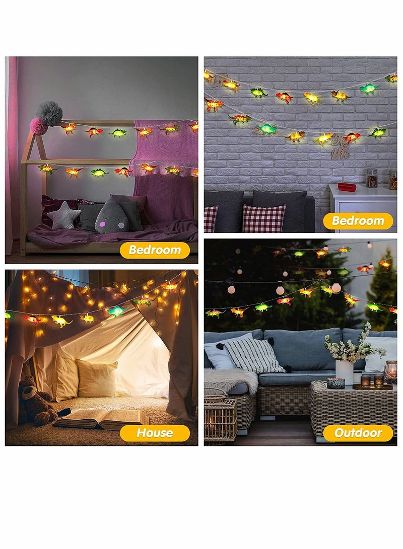 سيوسي 20 LED ديناصور سلسلة أضواء 9.8 قدم ديناصور ديكور غرفة للأولاد مصباح ديناصور لوازم حفلات الكريسماس ديناصور تعمل بالبطارية للخيمة حديقة الفناء ديكور شجرة عطلة - Image 3