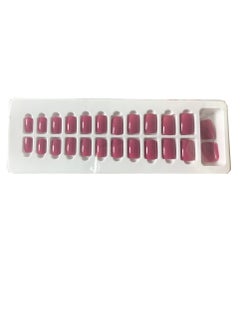 BLOOMING TIME 20 Piece Full Cover Acrylic Artificial Nails rose pink  - Image 2