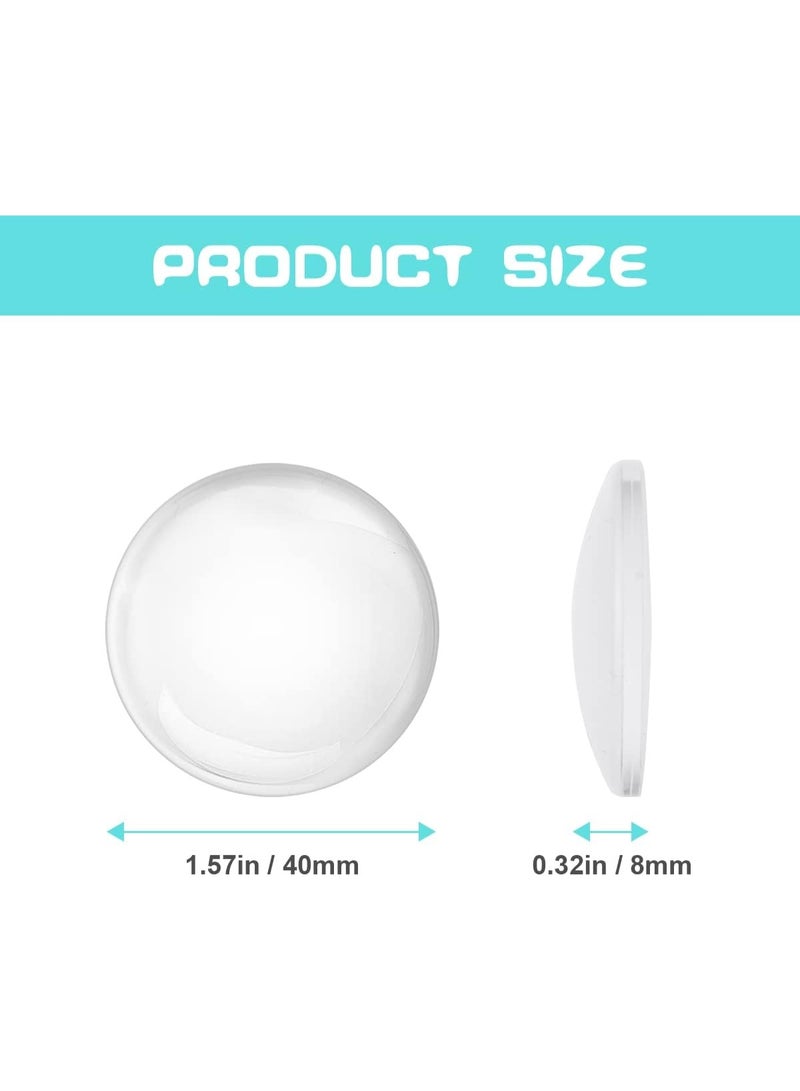 Door Stopper, 6Pcs Wall Door Handle Stopper, Silicone Transparent Round Wall Protector, Self-Adhesive Door Stops Door Handle Bumper Pads for Wall, Fridge, Cabinets (1.57inch) - Image 1