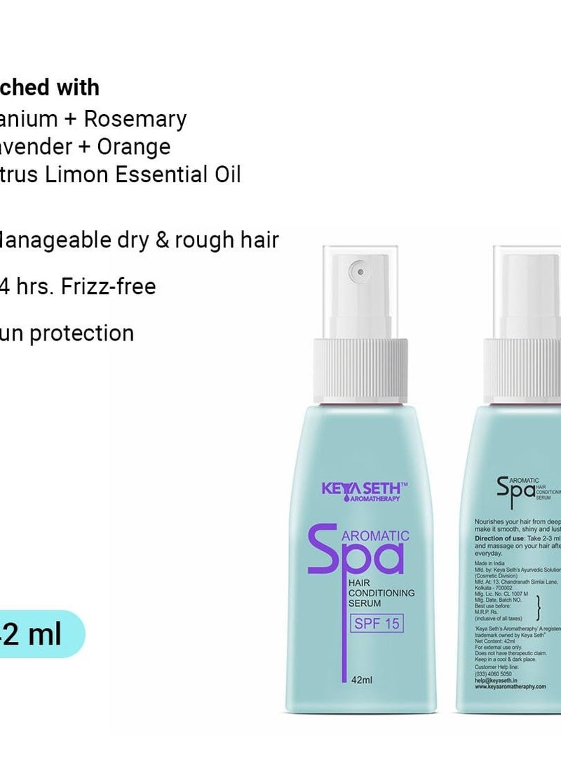 KEYA SETH AROMATHERAPY, DEVICE OF DROP KEYA SETH AROMATHERAPY, DEVICE OF DROP Aromatic Spa Hair Conditioning Serum With Spf 15 42Ml Pack Of 2  - Image 2
