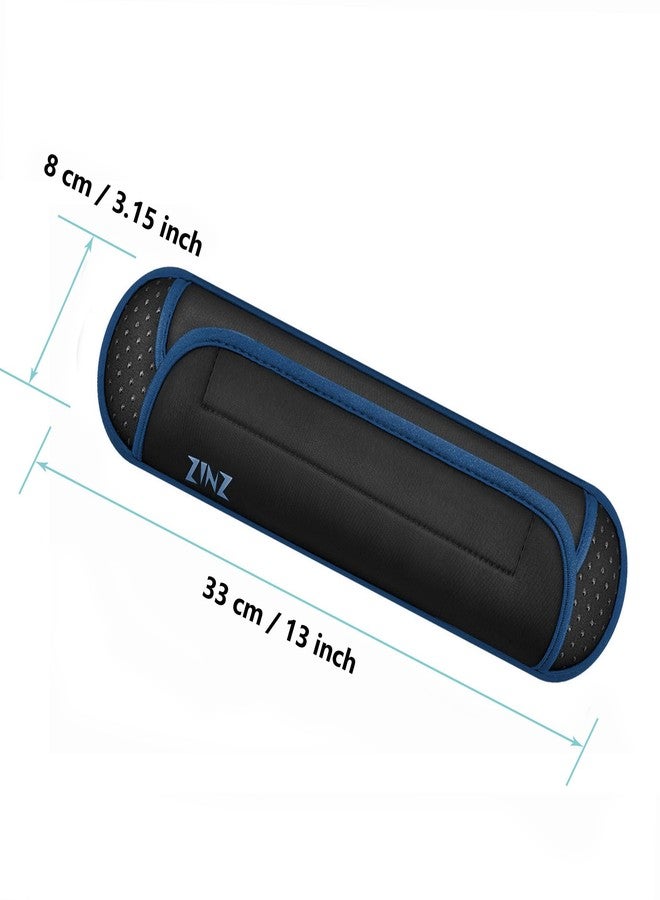 ZINZ Ultra Thick & Breathable Universal Shoulder Pad Cushion for Bag, Long & Comfort, Black&Blue - Image 2