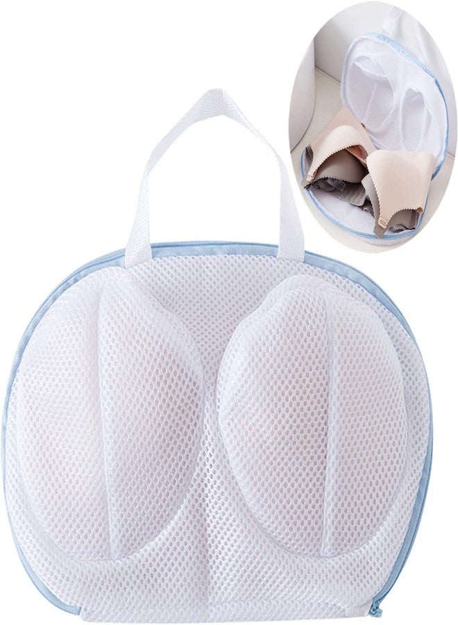 INKULTURE Honeycomb Mesh Laundry Bags For Bra Lingerie Bags | Bra Shaped | White | 01 Pcs | Fits All Cups Anti Deformation Bra Washing Bag - Image 1