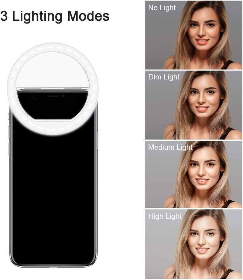 AMBLIC Soft LED Selfie Ring Light with 3 Brightness Modes & 36 LED for Video Calling, Photos, Videography, Girls Makes Up for All Smartphones & Tablets, Laptop's - Image 2