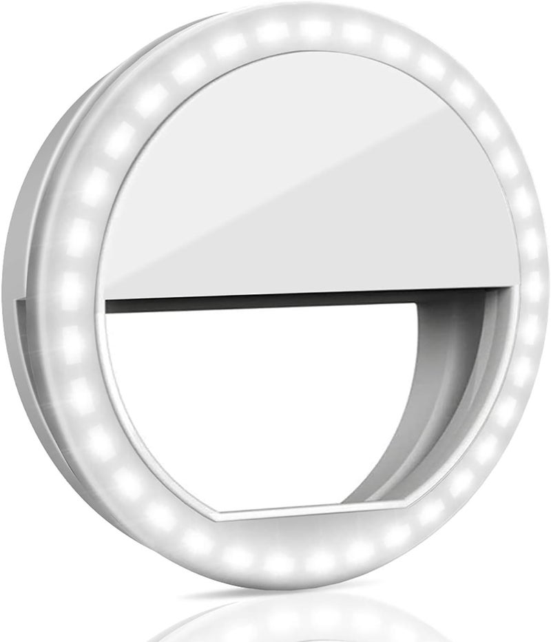 AMBLIC Soft LED Selfie Ring Light with 3 Brightness Modes & 36 LED for Video Calling, Photos, Videography, Girls Makes Up for All Smartphones & Tablets, Laptop's - Image 1