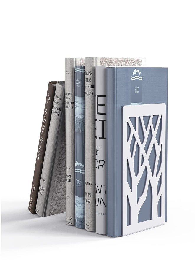 shikaman دعامات كتب معدنية متينة ومزخرفة، مناسبة لرفوف الكتب المكتبية - Image 1