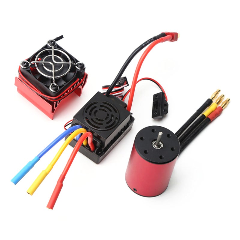 1/10 RC Car Motor 4300KV High Purity Copper Windings - Enhanced Throttle Response 60A ESC for 1/8 1/10 RC Car Enthusiasts - Image 1