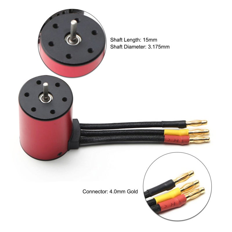 1/10 RC Car Motor 4300KV High Purity Copper Windings - Enhanced Throttle Response 60A ESC for 1/8 1/10 RC Car Enthusiasts - Image 2
