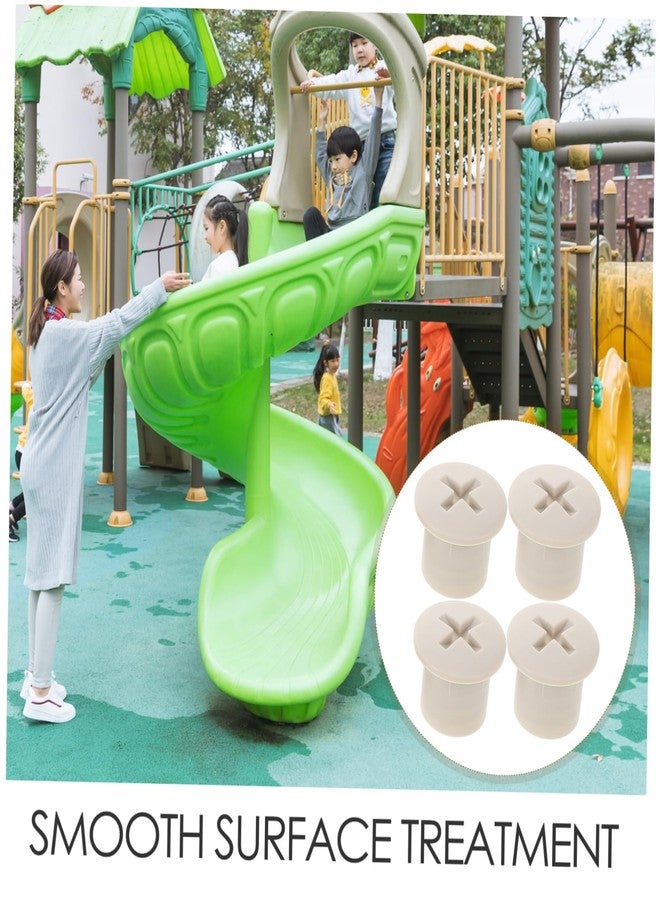 Toddmomy Kids Slide Screw Caps 4pcs Plastic Replacement Cover Accessories for Children's Play Equipment Grey Safe Fixing Caps for Outdoor Slides - Image 3