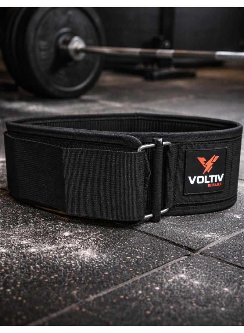 VOLTIV Weight Lifting Belt for Gym Training – Adjustable Back Support Belt for Squats, Deadlifts & Strength Training – Suitable for Most Athletes - Image 1
