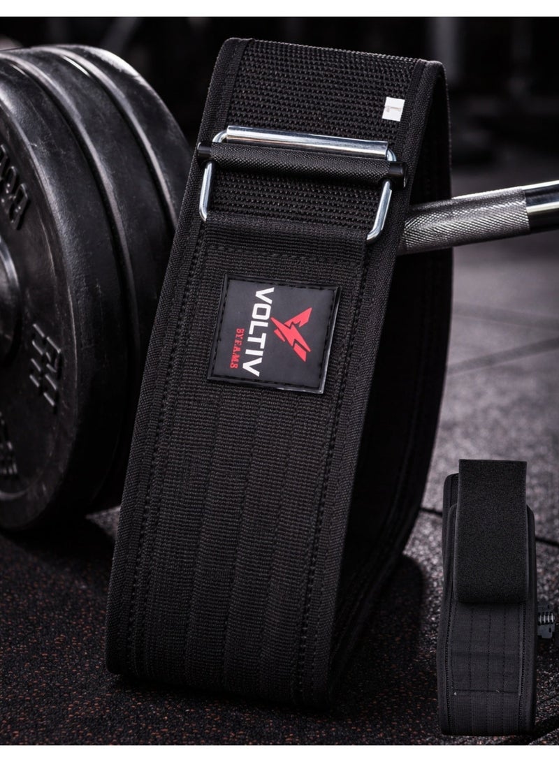 VOLTIV Weight Lifting Belt for Gym Training – Adjustable Back Support Belt for Squats, Deadlifts & Strength Training – Suitable for Most Athletes - Image 2