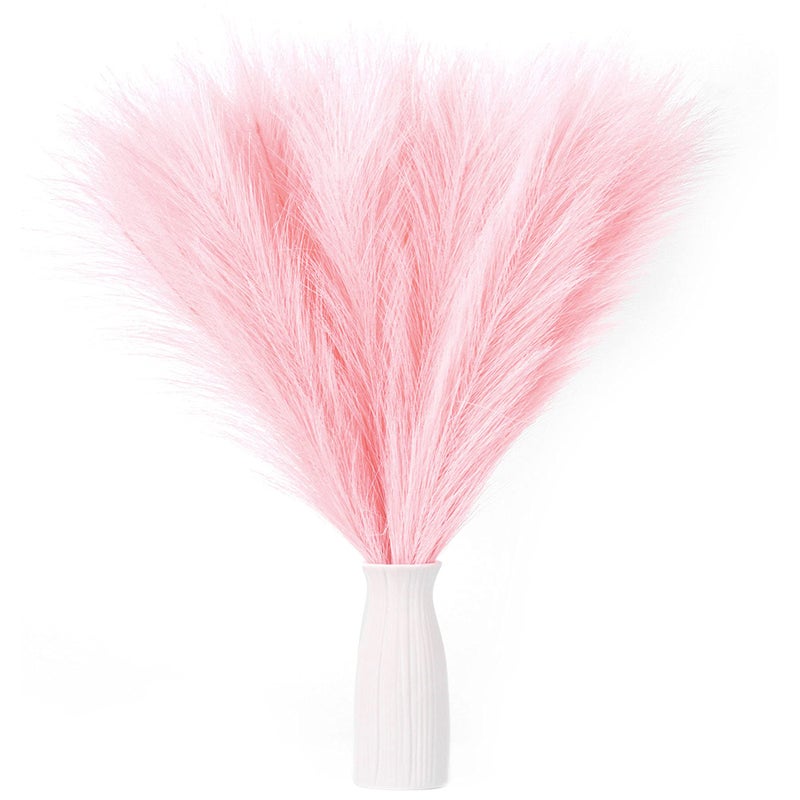 EVODIS EVODIS Faux Pampas Grass 1845cm Artificial Pampas Grass Fluffy 6 Stem pompous Grass Flower Arrangement for Boho Home Wedding Decoration Pink 
