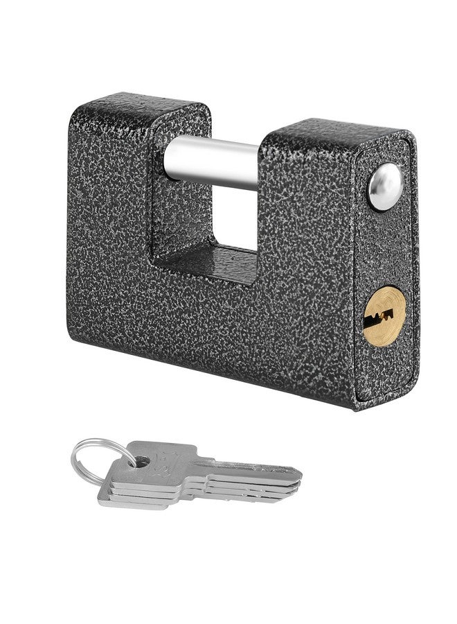 ABOUT SPACE Heavy Duty Padlock with 4 Keys - 814g Hardened Steel Security Padlock with Anti Drill & Pick Cylinder Security Shackle Chain Lock for Garage,Door,Containers,Shutter,Locker,Warehouse,Gates - Image 1