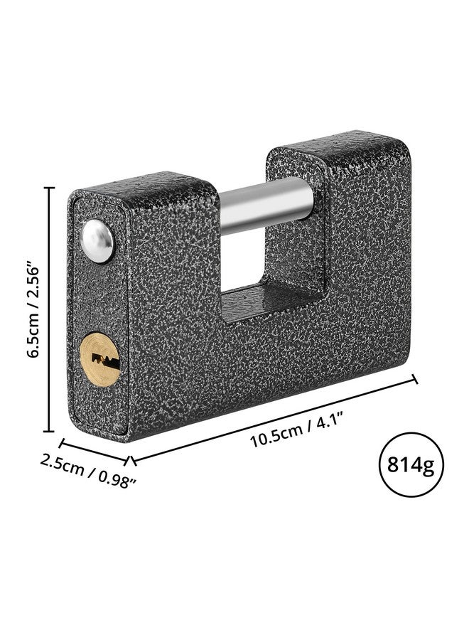 ABOUT SPACE Heavy Duty Padlock with 4 Keys - 814g Hardened Steel Security Padlock with Anti Drill & Pick Cylinder Security Shackle Chain Lock for Garage,Door,Containers,Shutter,Locker,Warehouse,Gates - Image 2