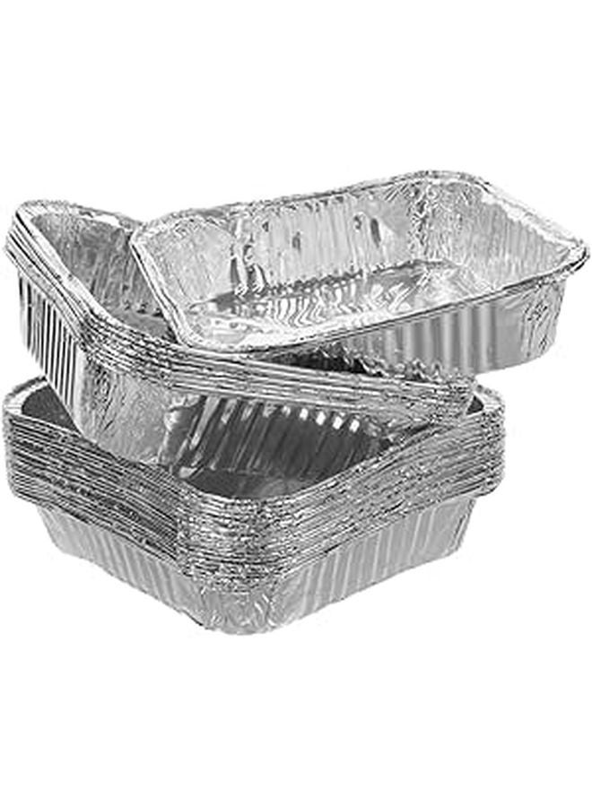 30Pcs Aluminum Foil Baking Pans Disposable Heat Resistant For Air Fryer Cooking Roasting Food Storage - Image 1