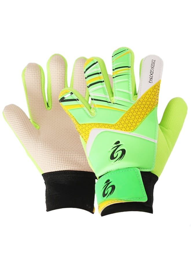 fashionhome 1-Pair Football Training Professional Goalkeeper Gloves Finger save Protection Latex Soccer Goalie Gloves for Boys Breathable Sports Gloves  - Image 2