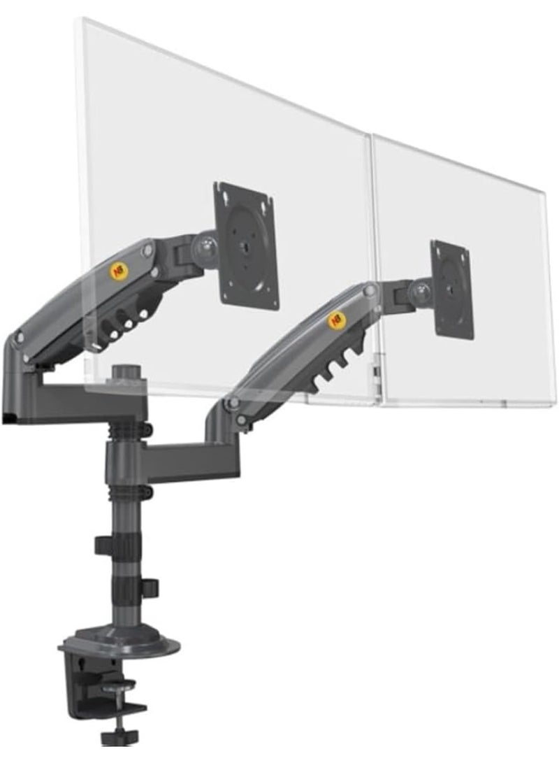NB Nb H180 Dual Arm Professional 17"-27" Compatible Monitor Stand with Shock Absorbers & Lift - Image 2