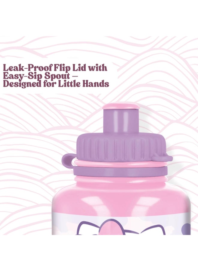 Stor Hello Kitty Ergo Sport Water Bottle for Kids – 430ml BPA-Free Reusable Leak-Proof Drinking Bottle with Flip-Top Lid, Lightweight Ergonomic Design for School, Sports, Travel & Daily Use - Image 3