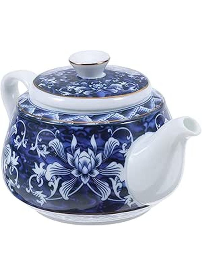 Chinese Style Ceramic Teapot with Anti scald Handle for Home Office Outdoor Use - Image 1