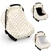 Hooyax Muslin Car Seat Cover Baby Summer Car Seat Covers for Babies Infants and Newborns Ultra Soft Breathable Universal Fit Stroller Carseat Canopy Covers for Boys Girls Heart - Image 2