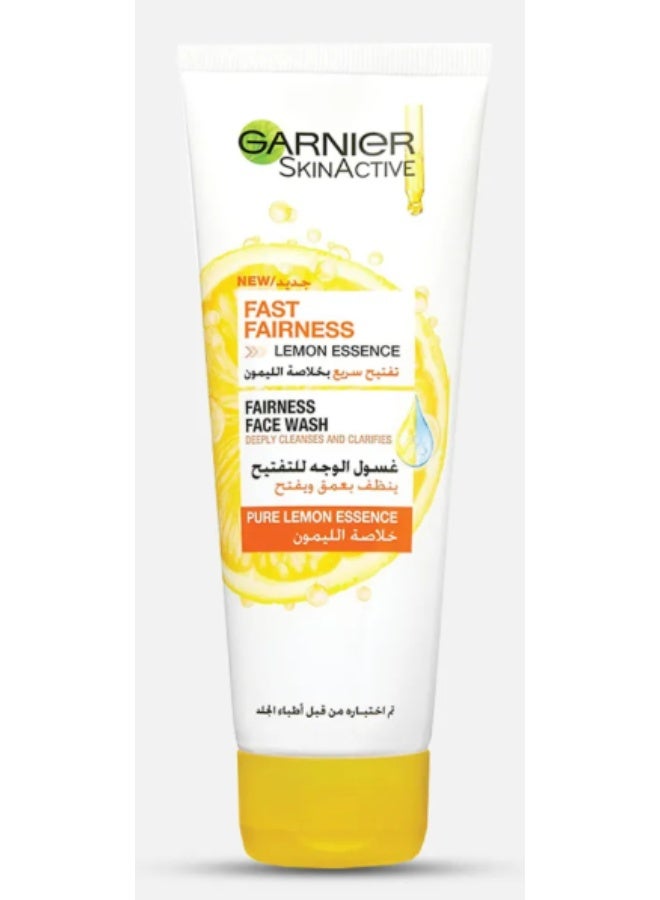 garnier Skin Active Fast Fairnes Face Wash with Pure Lemon Essence | 100ml - Image 1